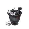 Iron Mortar And Pestle